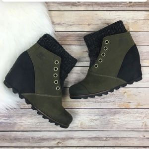 Sorel Joanie sweater ankle boot wedhe waterproof